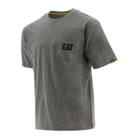 Men's Trademark Pocket Tee Dark Heather Grey Cat Men Tops & Outerwear