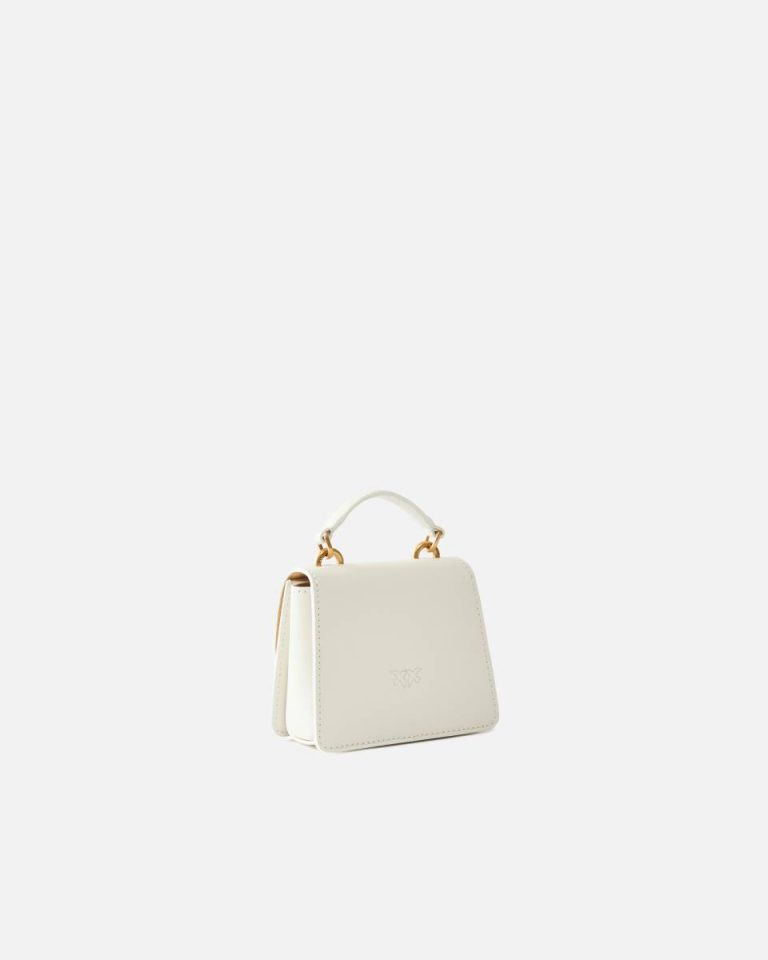 Micro Love Bag One Top Handle Light Pinko White+White-Antique Gold Crossbody Bags - Image 2