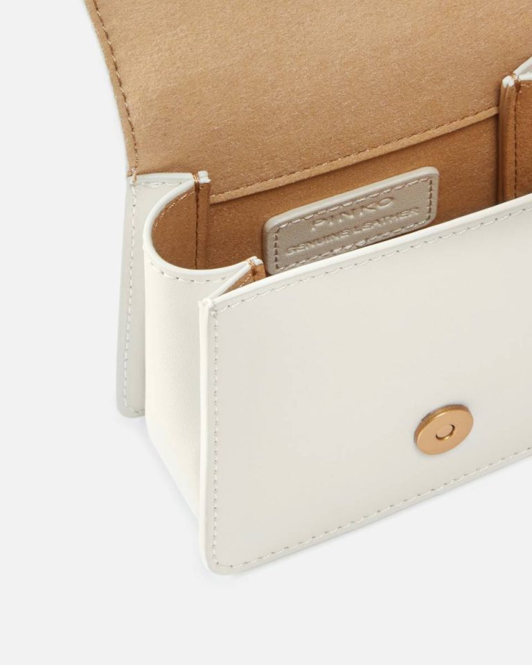 Micro Love Bag One Top Handle Light Pinko White+White-Antique Gold Crossbody Bags - Image 4