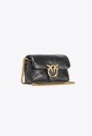 Micro Love Bag Puff Black-Antique Gold Pinko Crossbody Bags - Image 3