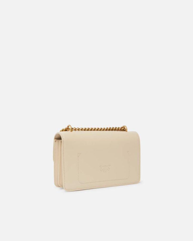 Mini Love Bag One Simply Beige-Smoke Grey-Antique Gold Shoulder Bags Pinko - Image 2