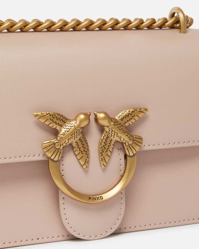 Mini Love Bag One Simply Crossbody Bags Pink/Dusty Pink-Antique Gold Pinko - Image 3