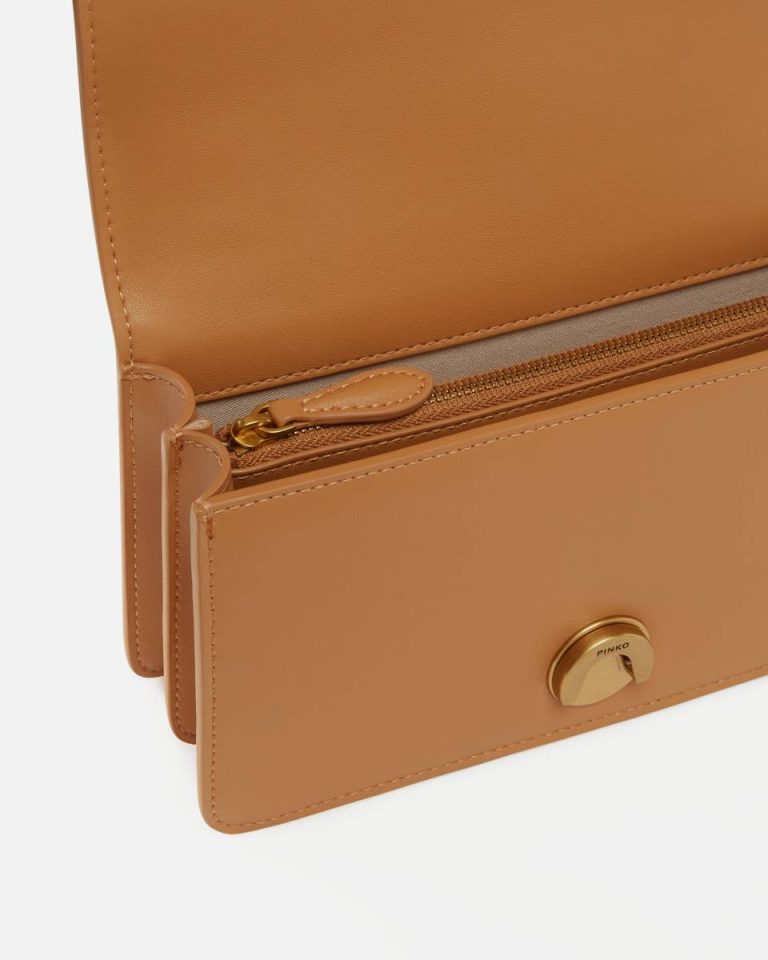 Mini Love Bag One Simply Pinko Nougat-Antique Gold Shoulder Bags - Image 4