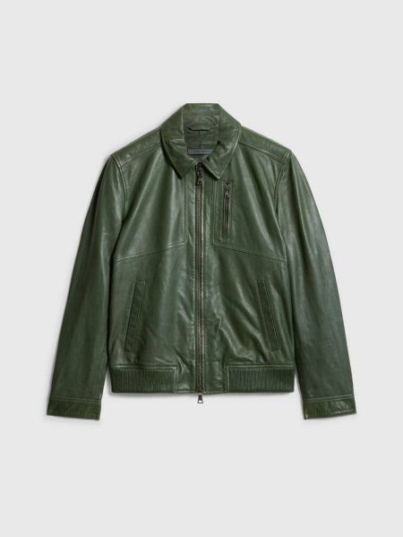 Moss John Varvatos Leather Jackets Men Kai Aviator