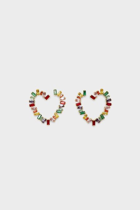 Multicolor/Gold Rectangles Earrings Earrings Women Purificacion Garci