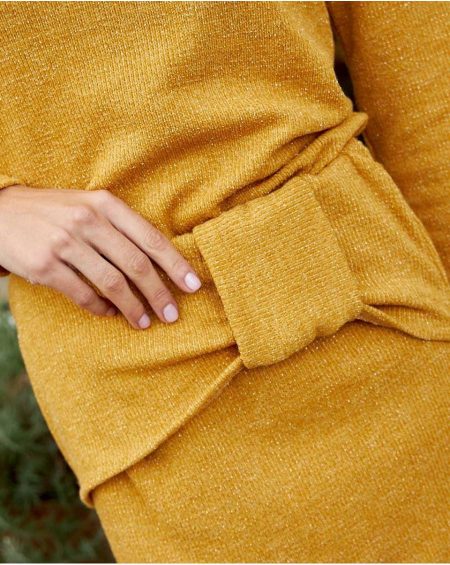 Mustard Bottoms Seida Midi Skirt Polín Et Moi Women