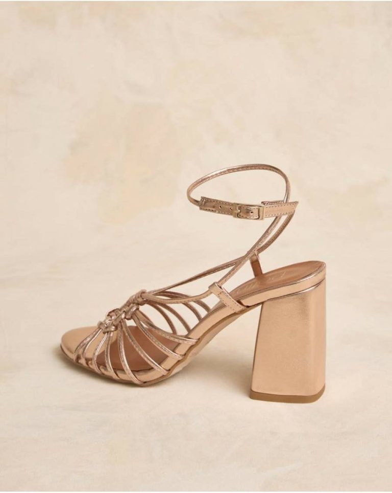 Navy Knot Sandal Women Sandals Bronze Polín Et Moi - Image 3