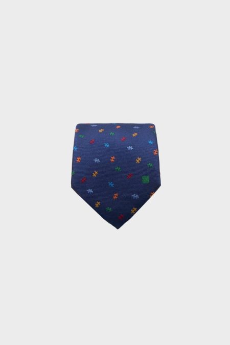 Navy/Multicolor Men Puzzle Silk Tie Purificacion Garci Ties