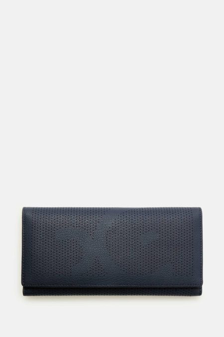 Navy Tandem American Wallet With Detachable Coin Purse Women Large Wallets Purificacion Garci