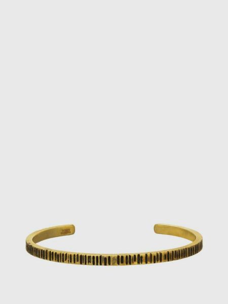 No Color John Varvatos Notched Cuff Bracelet Men Jewelry