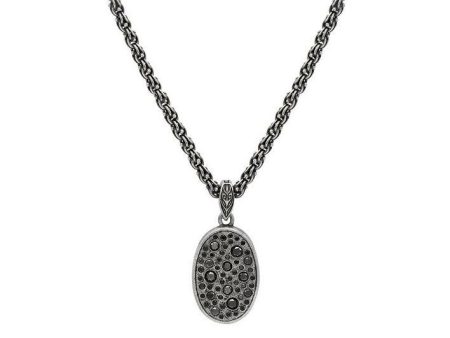 No Color Men John Varvatos Jewelry Stardust Sterling Silver Pendant Necklace, With Black Diamond