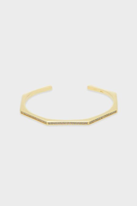 Octagon Cuff Gold Women Purificacion Garci Bracelets