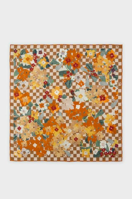 Orange Purificacion Garci Lona-Pacific 53 Silk Bandana Women Scarves