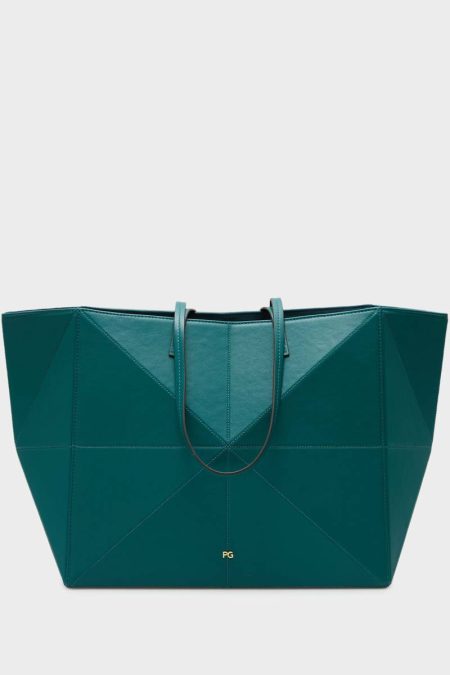 Origami Maxi Shoulder Bag Women Purificacion Garci Aquamarine Green Shoulder Bags