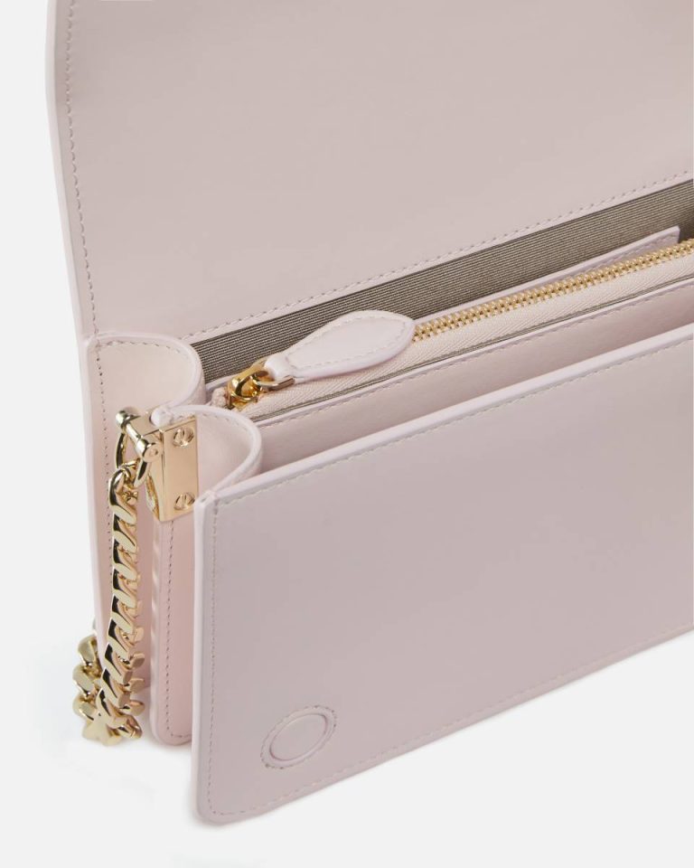 Pale Mauve-Light Gold Pinko Galleria Full-Rhinestone Mini Love Bag Click Crossbody Bags - Image 4
