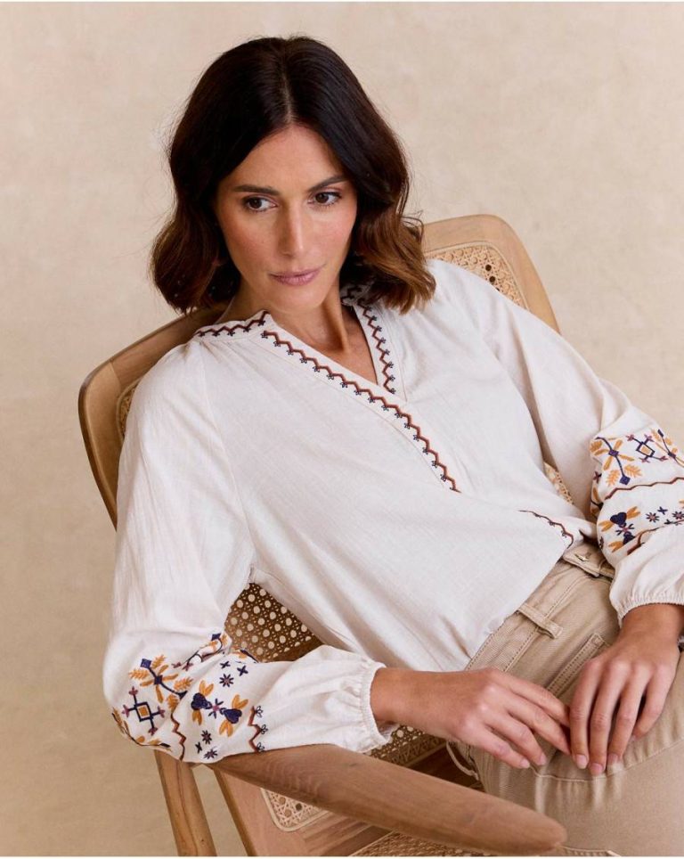Paulina Embroidered Blouse Blouses And Shirts Women Polín Et Moi Raw - Image 5