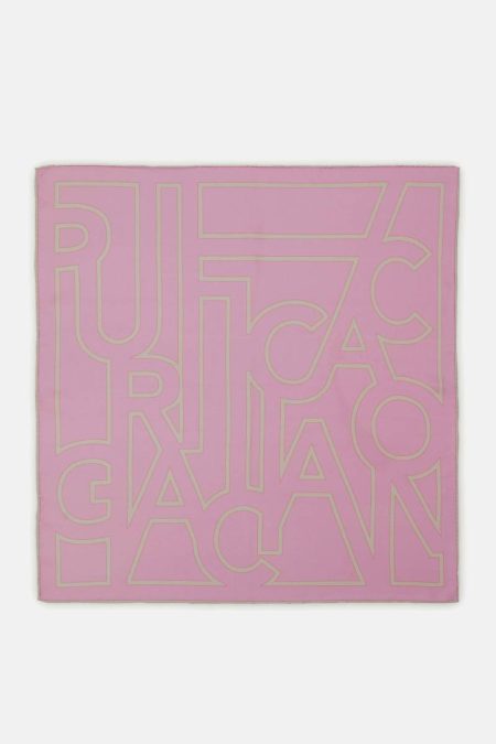 Pg Lines 53 Silk Bandana Women Scarves Purificacion Garci Pink