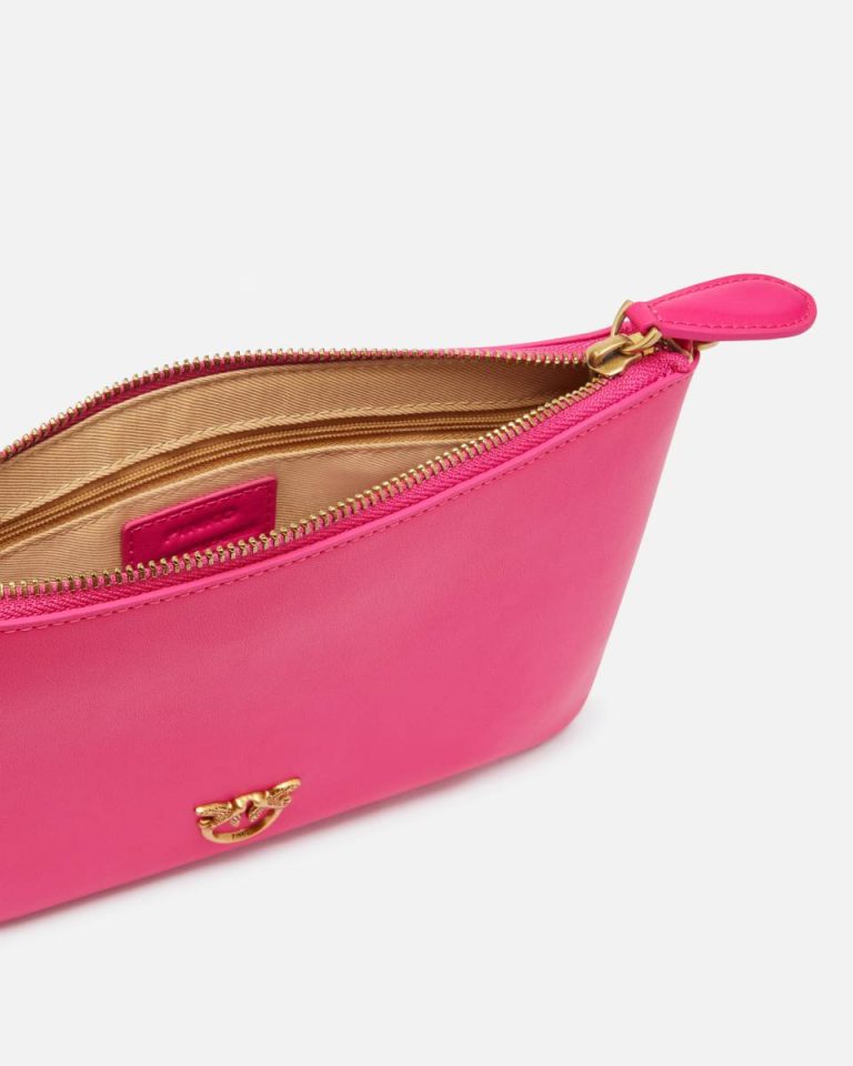 Pinko Classic Flat Love Bag Simply Pinko Pink-Antique Gold Crossbody Bags - Image 2