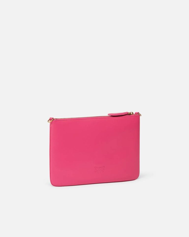 Pinko Classic Flat Love Bag Simply Pinko Pink-Antique Gold Crossbody Bags - Image 4