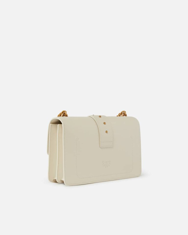 Pinko Classic Love Bag One Simply White+White-Antique Gold Crossbody Bags - Image 2