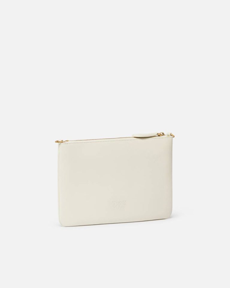 Pinko Crossbody Bags Classic Flat Love Bag Simply White+White-Antique Gold - Image 2