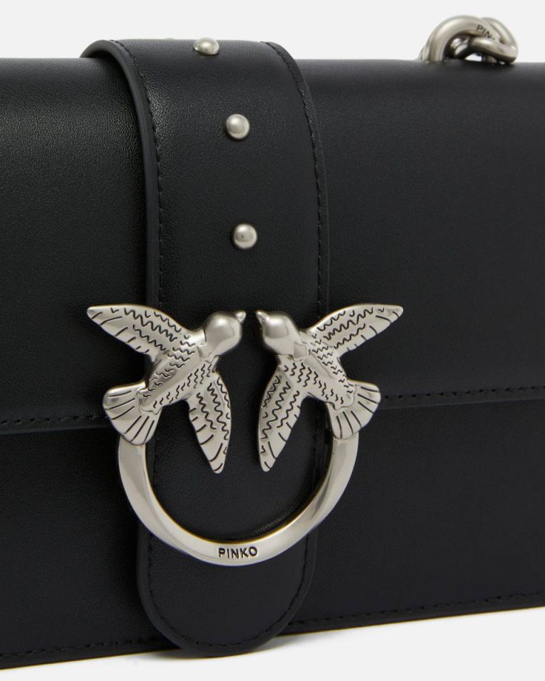 Pinko Crossbody Bags Mini Love Bag One Simply Black-Old Silver - Image 3