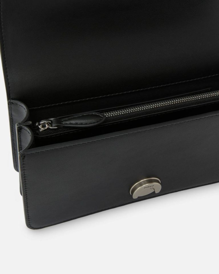 Pinko Crossbody Bags Mini Love Bag One Simply Black-Old Silver - Image 4