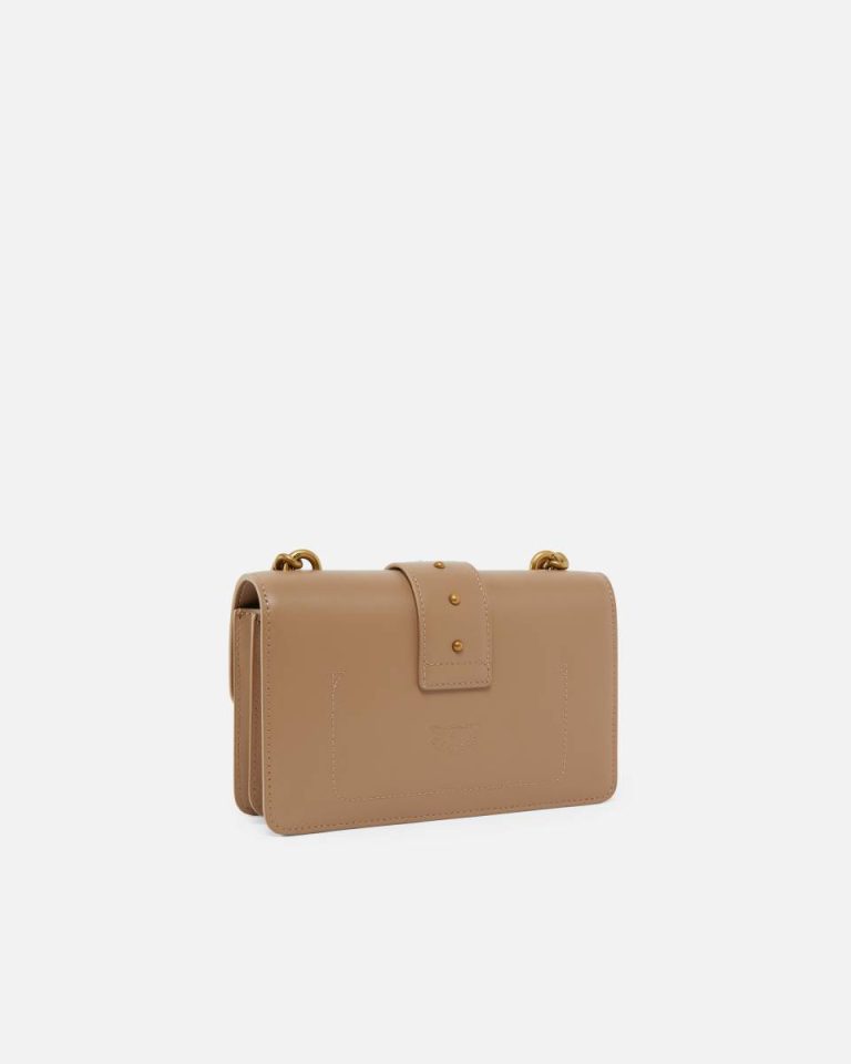 Pinko Crossbody Bags Mini Love Bag One Simply Ginger Biscuit-Antique Gold - Image 2