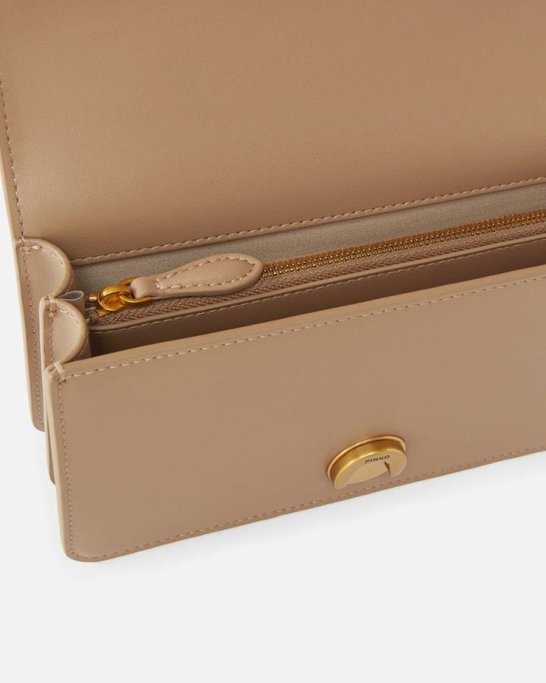 Pinko Crossbody Bags Mini Love Bag One Simply Ginger Biscuit-Antique Gold - Image 4
