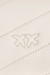 Pinko Crossbody Bags White+White-Antique Gold Micro Love Bag Puff - Image 5