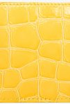 Pinko Galleria Card Holder In Shiny Coloured Croc-Print Leather Sun Yellow-Light Gold Leather Goods - Image 5