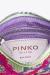Pinko Galleria Flat Pouch In Reptile Skin Leather Goods Fuchsia/Green/Blue-Old Silver - Image 5