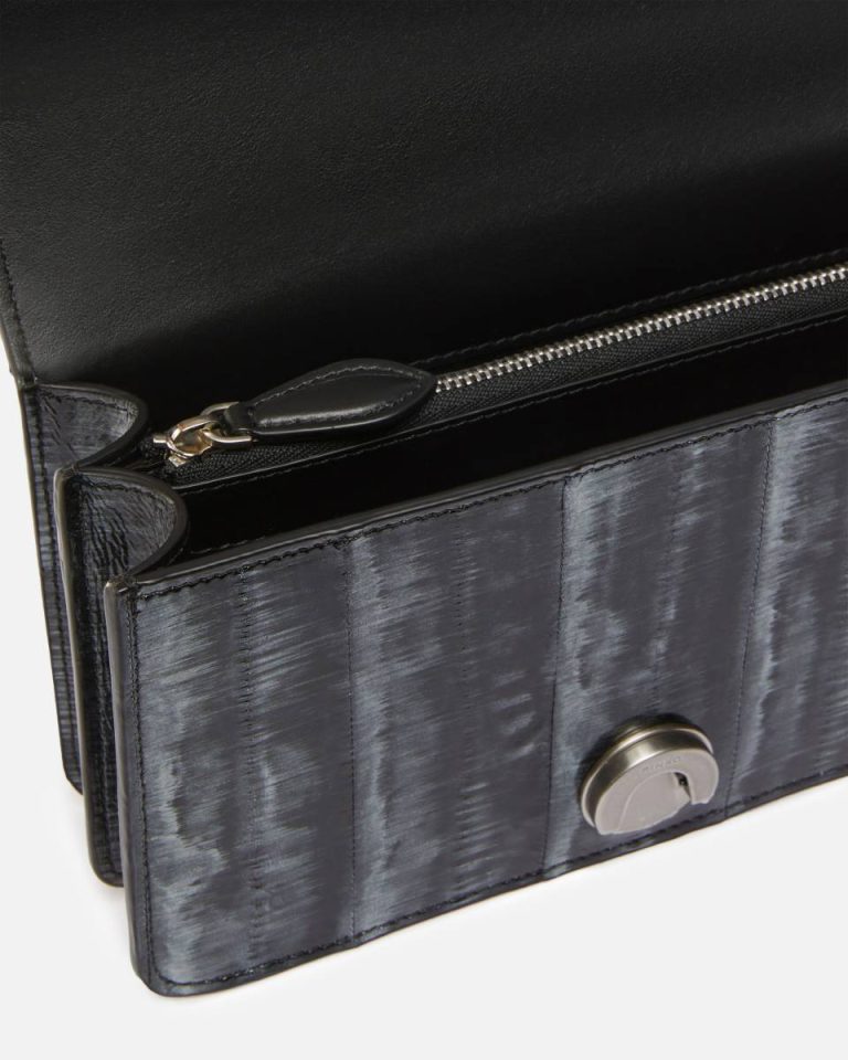 Pinko Galleria Ombre Mini Love Bag Crossbody Bag Crossbody Bags Silver/Black-Old Silver - Image 4