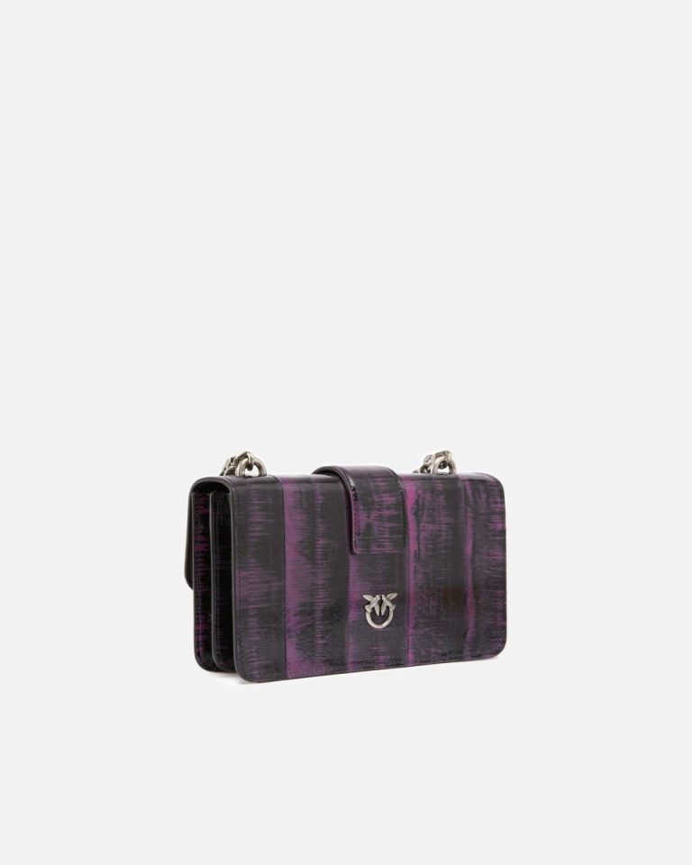Pinko Galleria Ombre Mini Love Bag Crossbody Bag Pink/Black-Old Silver Crossbody Bags - Image 2