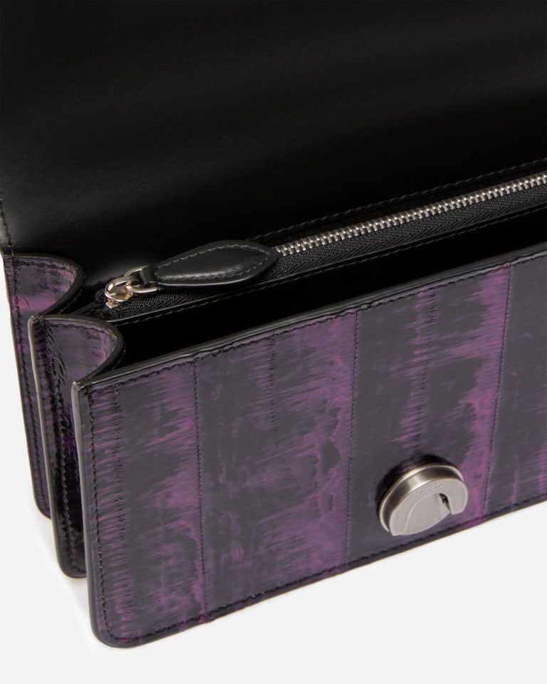 Pinko Galleria Ombre Mini Love Bag Crossbody Bag Pink/Black-Old Silver Crossbody Bags - Image 4