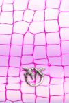 Pinko Galleria Shiny Fade-Effect Croc-Print Classic Flat Love Bag Pink/Purple-Old Silver Leather Goods - Image 4