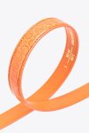 Pinko Galleria Thin 2Cm Shiny Coloured Croc-Print Belt With Love Birds Buckle Orange-Light Gold Belts - Image 3
