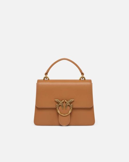 Pinko Handbags Nougat-Antique Gold Mini Love Bag One Top Handle Light Simply