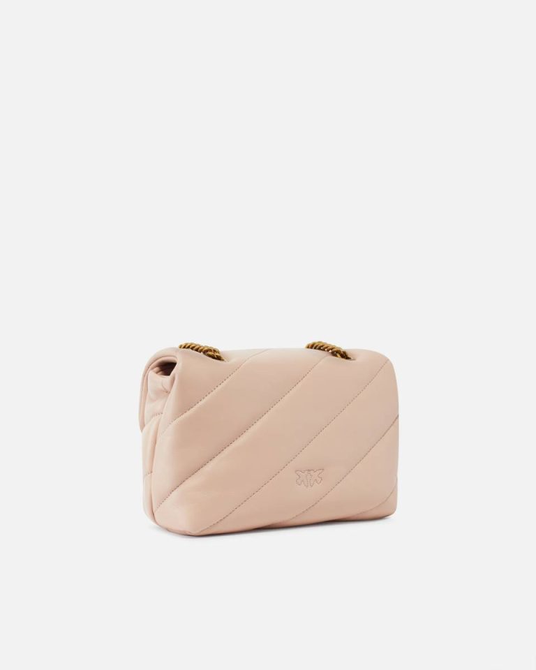 Pinko Pink/Dusty Pink-Antique Gold Mini Love Bag Puff Maxi Quilt Shoulder Bags - Image 2