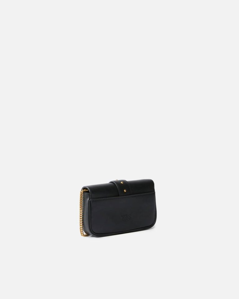 Pinko Pocket Love Bag One Simply Crossbody Bags Black-Antique Gold - Image 2