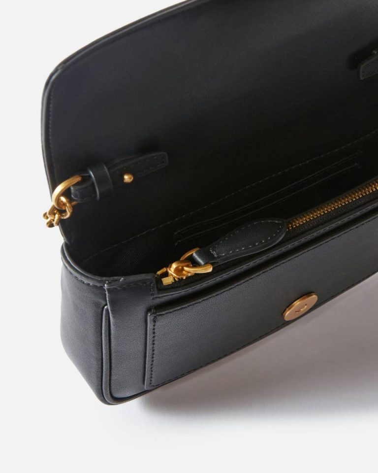 Pinko Pocket Love Bag One Simply Crossbody Bags Black-Antique Gold - Image 4