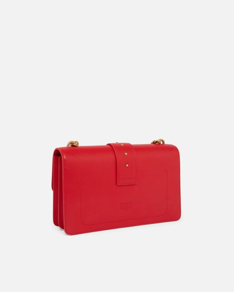 Pinko Red-Antique Gold Classic Love Bag One Simply Crossbody Bags - Image 2