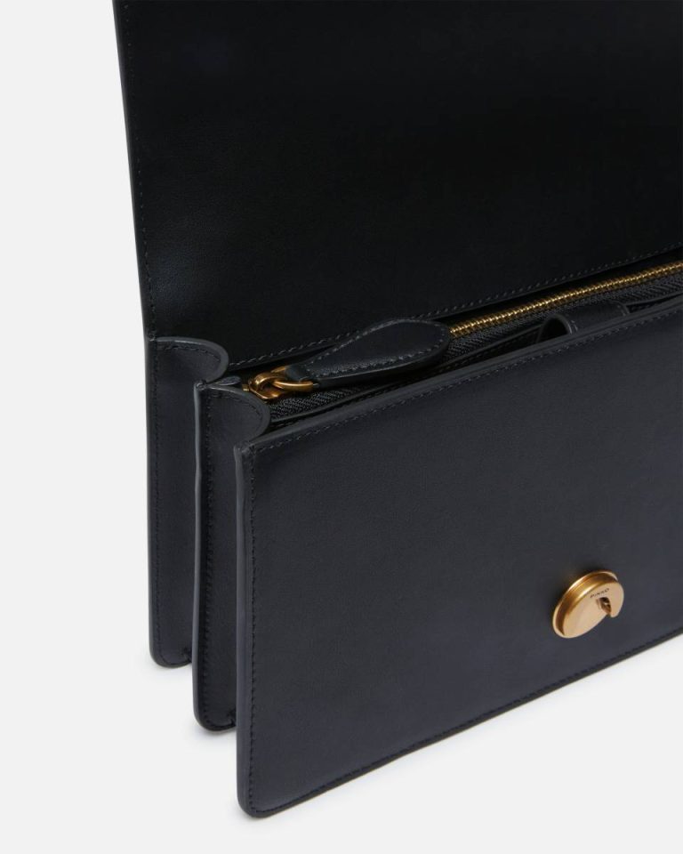 Pinko Shoulder Bags Black-Antique Gold Classic Love Bag One Simply - Image 4