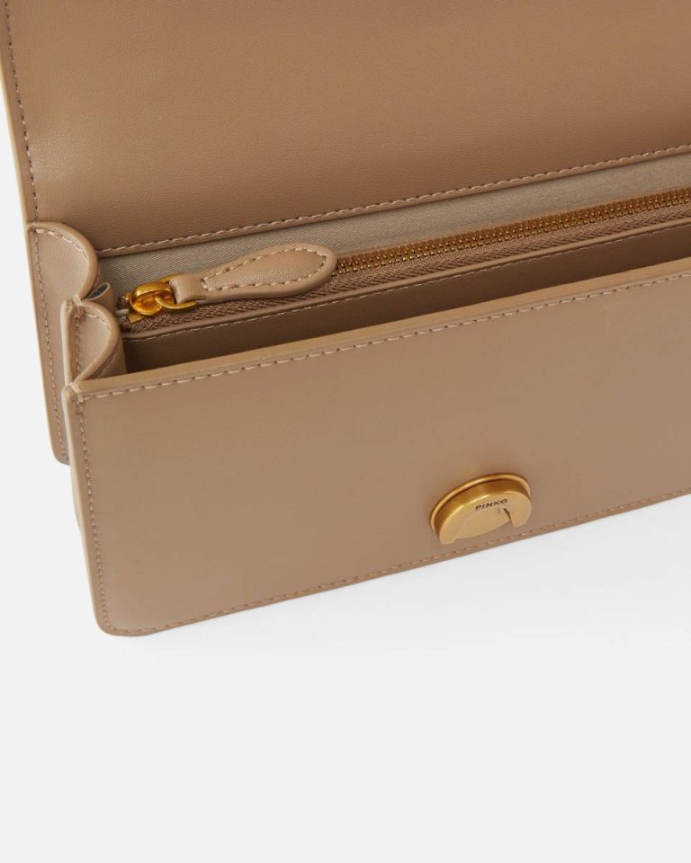Pinko Shoulder Bags Mini Love Bag One Simply Ginger Biscuit-Antique Gold - Image 4