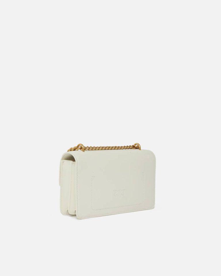 Pinko Shoulder Bags White+White-Antique Gold Mini Love Bag One Simply - Image 2