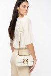 Pinko Shoulder Bags White+White-Antique Gold Mini Love Bag One Simply - Image 5