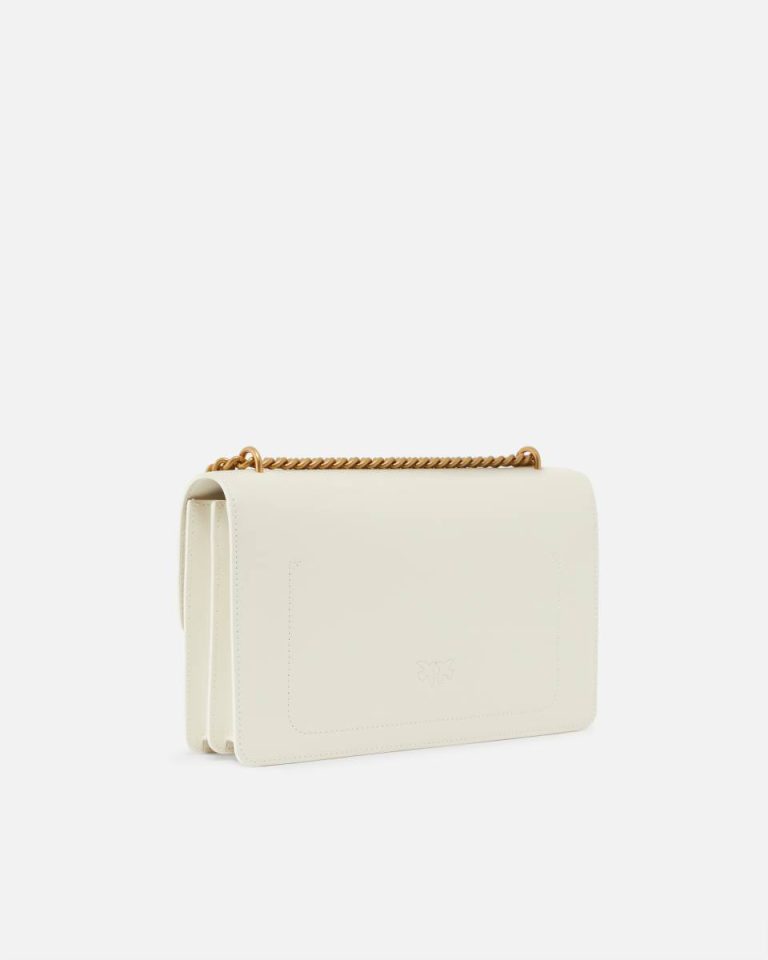 Pinko White+White-Antique Gold Classic Love Bag One Simply Shoulder Bags - Image 2