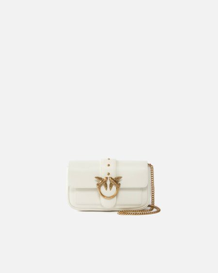 Pocket Love Bag One Simply Pinko White+White-Antique Gold Crossbody Bags