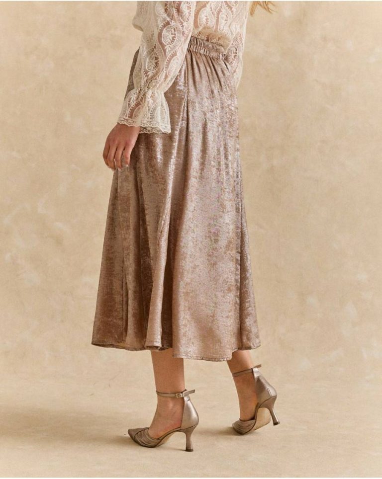 Polín Et Moi Antara Mid Lenght Skirt Gold Bottoms Women - Image 2