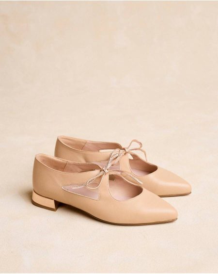 Polín Et Moi Ballet Flats Cord Rita Flats Women Nude